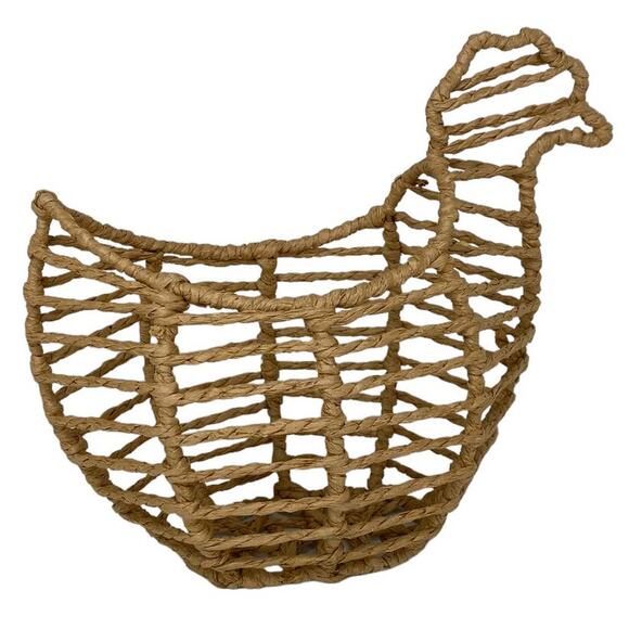 Woven Hen Basket New Without Tags - Picture 2 of 8